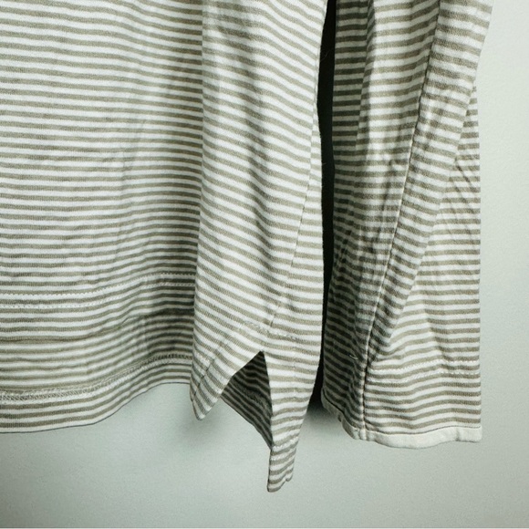 Lacoste Women's Long Sleeve Polo - Tan and White Size 6 - Picture 4 of 8